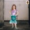 Toddler Classic Little Mermaid Ariel Costume Satiny Dress Fin Ruffle Character Cameo